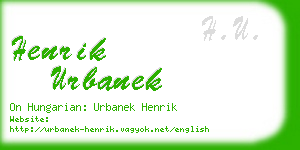 henrik urbanek business card